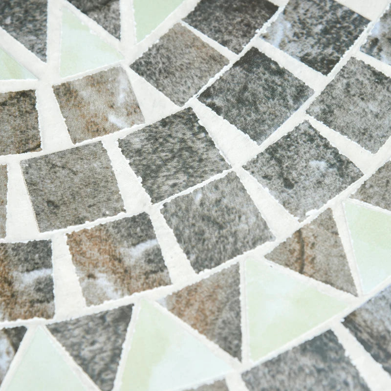 Round Mosaic Garden Table - Grey/Black