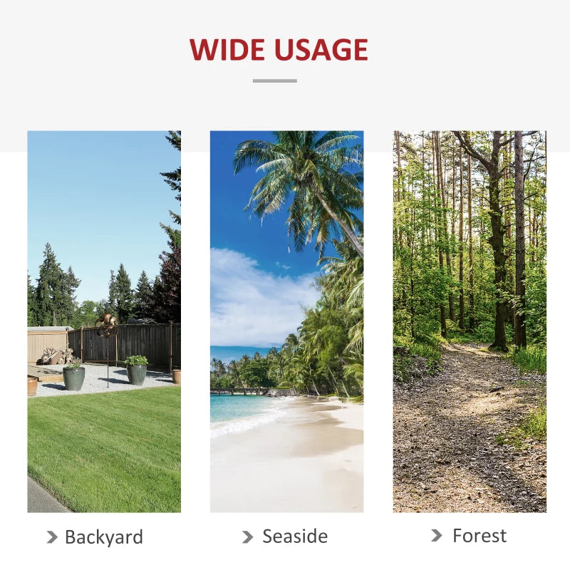 Red Striped Portable Camping Hammock with Stand - Adjustable Height, 120kg Capacity