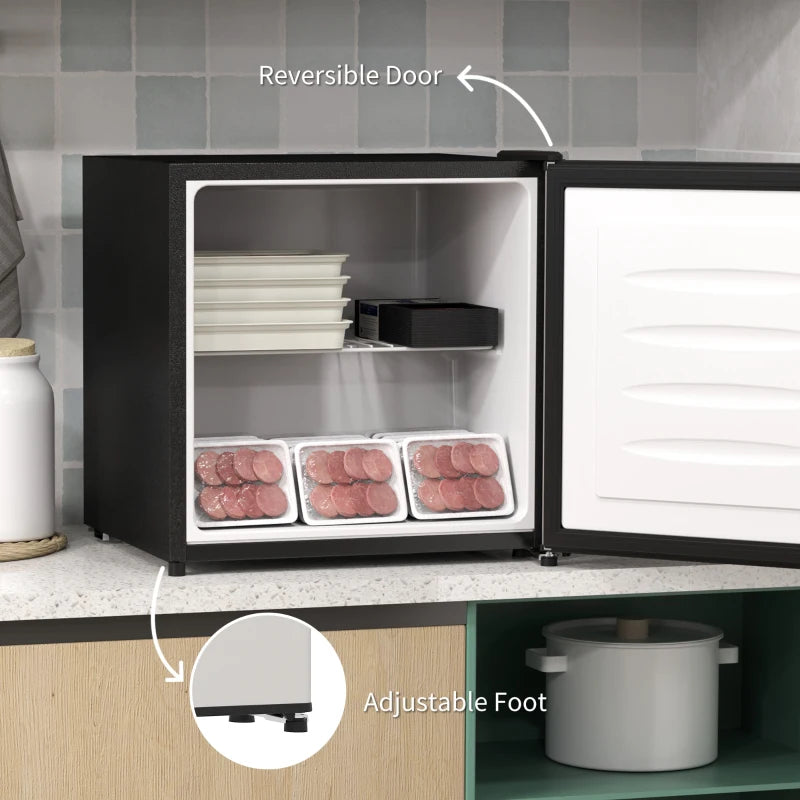 Compact 35L Mini Freezer -24°C to -14°C Silver Tone - Ideal for Small Spaces, Energy Efficient, Perfect for Home or Office