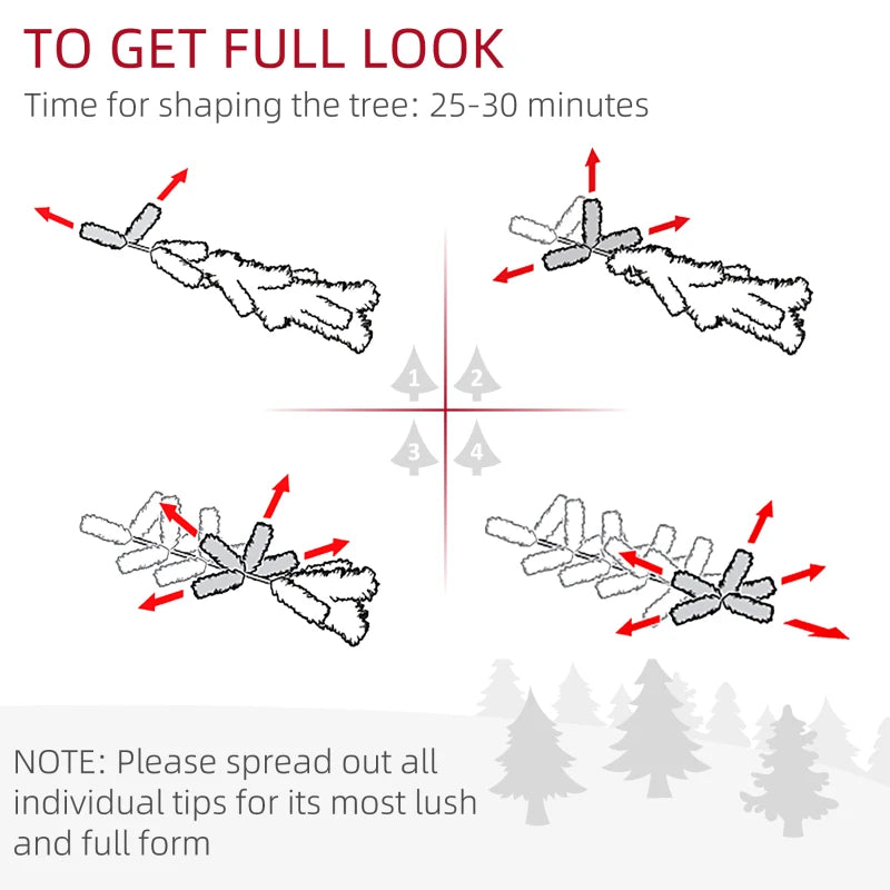 6FT Snow Dipped Christmas Pencil Tree - Foldable Black Stand, Green Holiday Indoor Decoration for Festive Home Decor