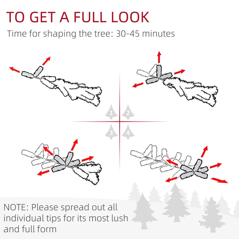 6ft Unlit Artificial Christmas Tree - Snow-Covered Holiday Decor for Festive Home Decoration