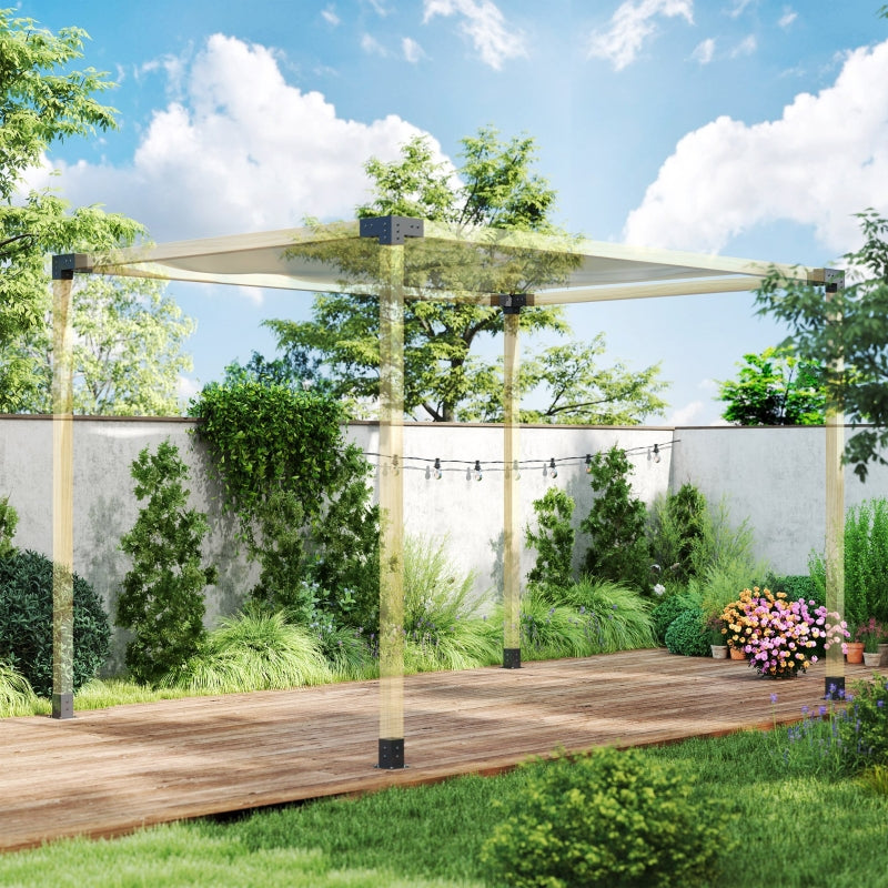 DIY Pergola Kit - 8 PCS 3-Way Corner Brackets & Post Base for 4" x 4" Lumber (Actual 3.6" x 3.6") - Easy Assembly, Durable Design