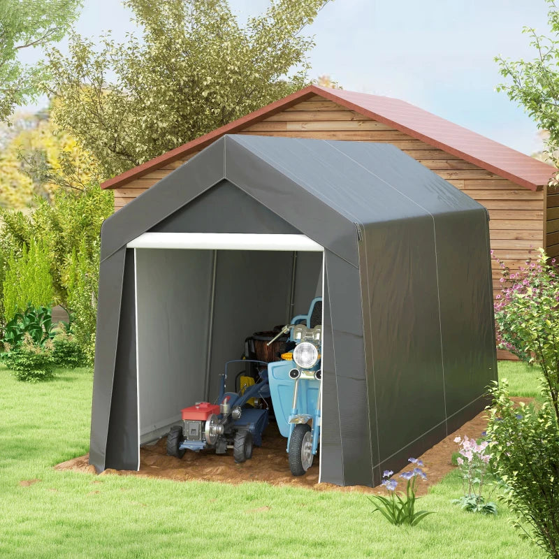 Grey Portable Outdoor Shed