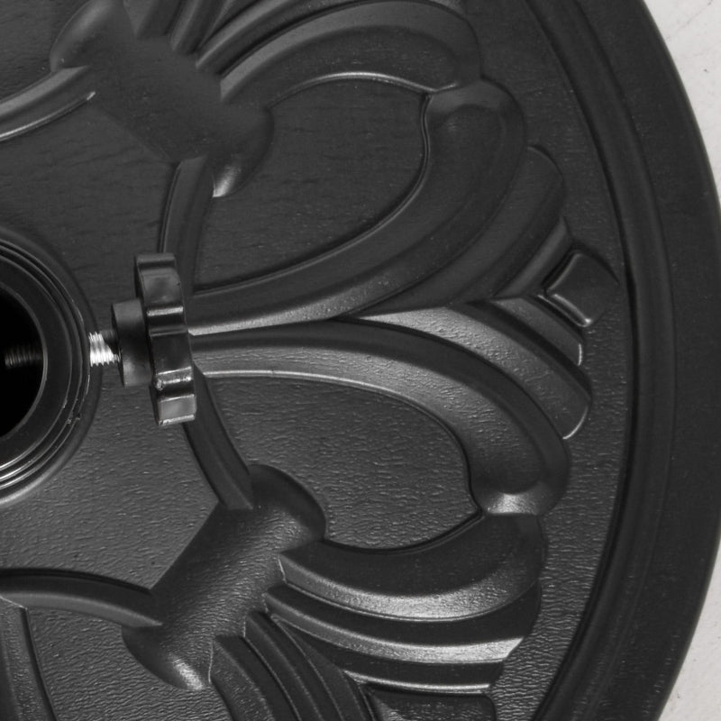 Black Round Patio Umbrella Base Stand - 13kg Weight for Outdoor Garden