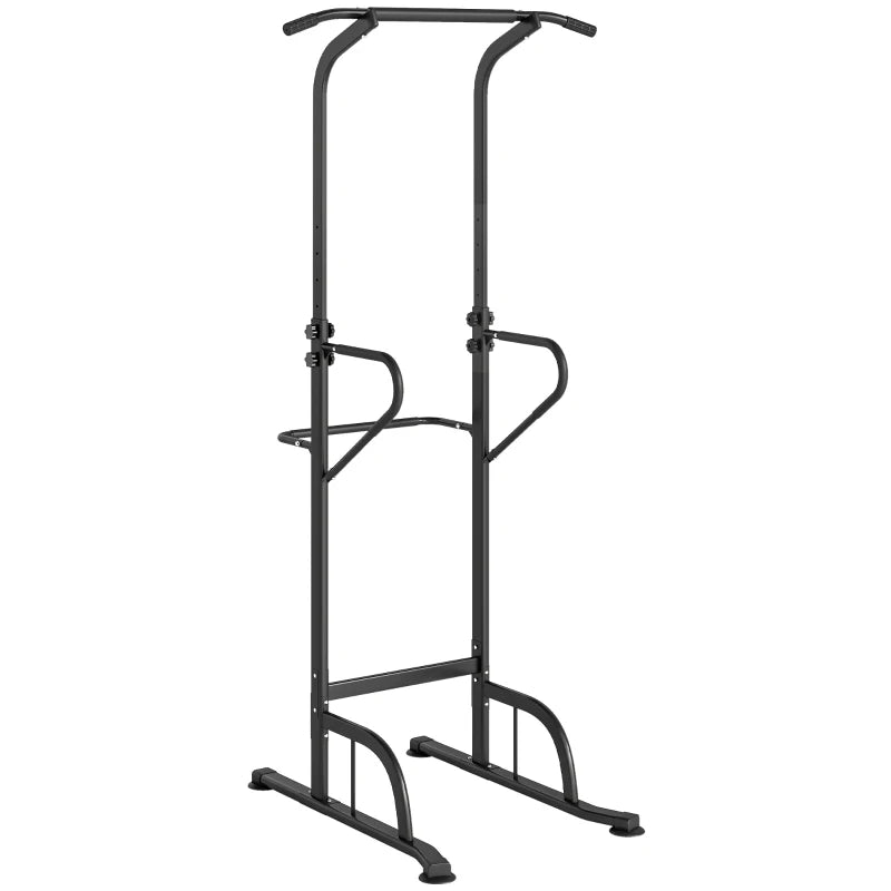 Power Tower Dip Station Pull Up Bar Adjustable Height Multi-Function Push Up Equipment for Home Gym Strength Training Fitness