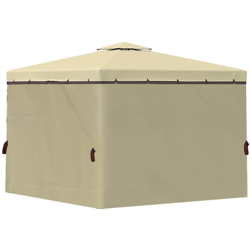 Beige 3m x 3m Water Repellent Gazebo