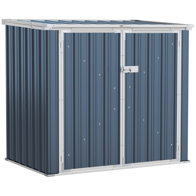 Grey 5ft x 3ft Bin Storage Shed - Metal