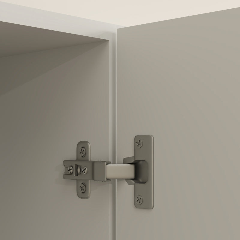 Stylish Freestanding White Kitchen Pantry Storage Cabinet with Adjustable Shelves - Perfect for Organizing Your Kitchen Space