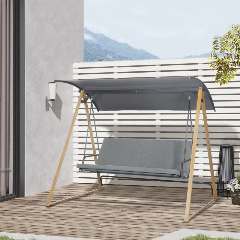 Light Grey Garden Swing Bench