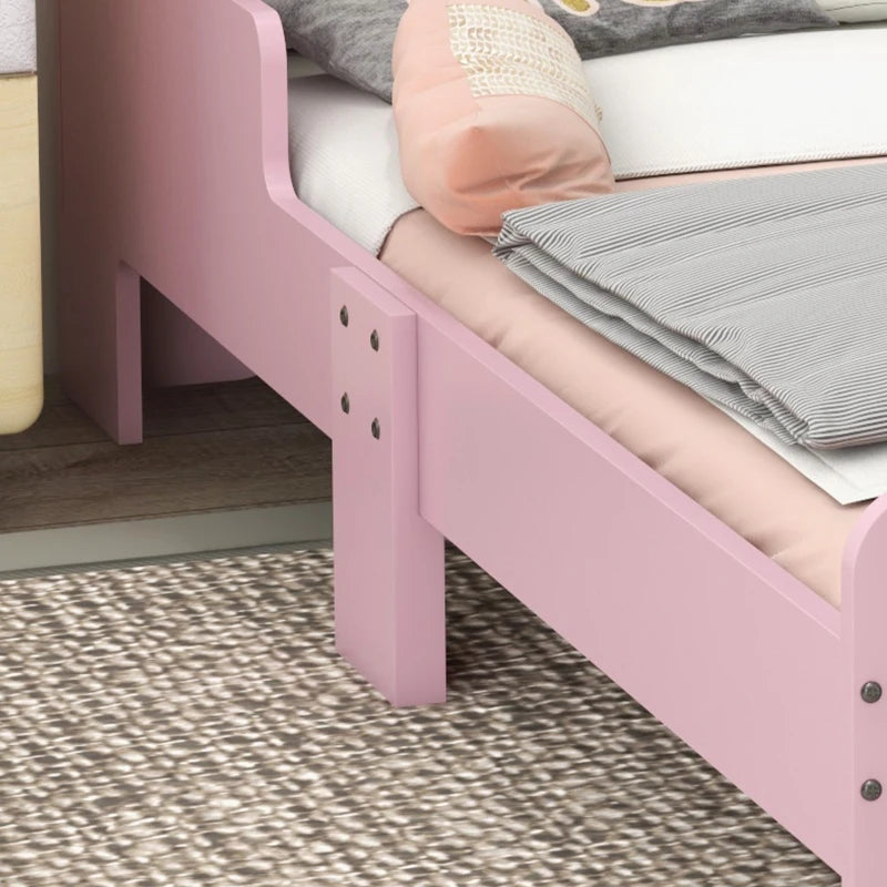 ZONEKIZ Princess Toddler Bed Frame - Cloud Design, Pink Kids Bed, 143x74x55cm, Perfect for Little Dreamers