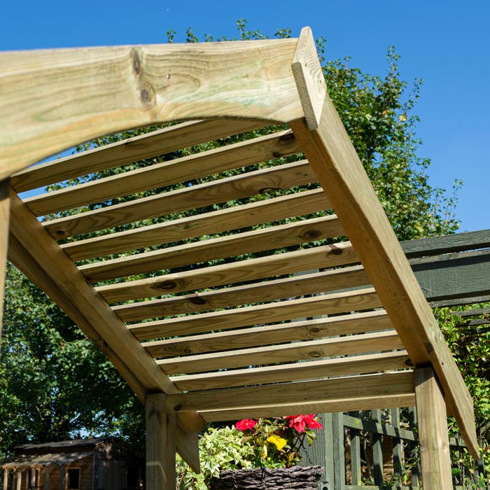 Wooden Garden Arbour With Storage Seat