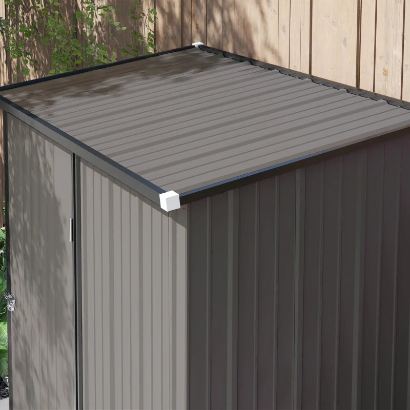 Light Grey 5.3 x 3.1ft Steel Garden Shed