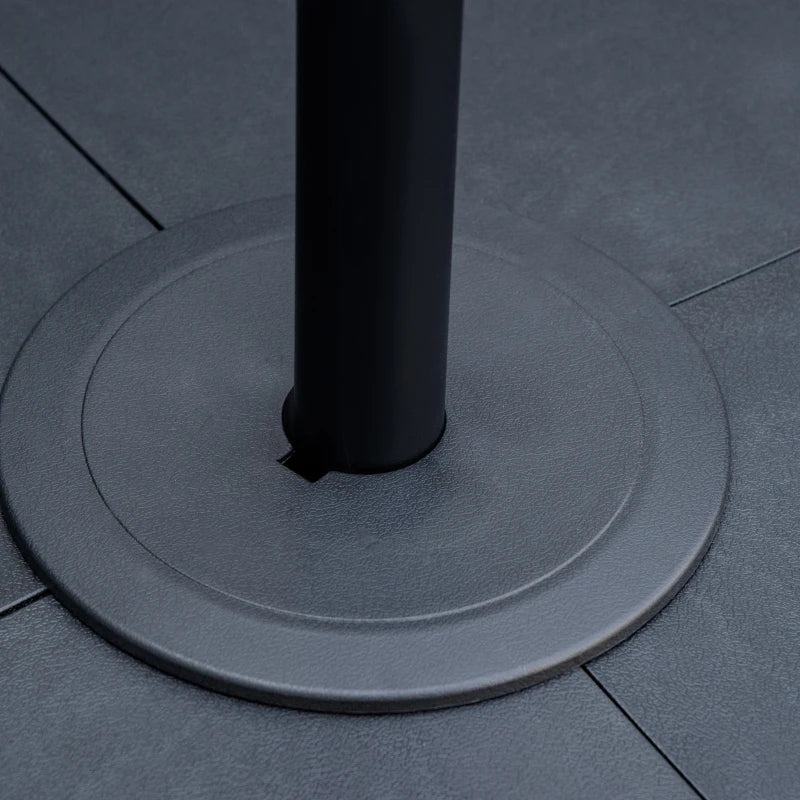 Black Sand-Filled Umbrella Base Weights for Banana & Cantilever Parasols, Set of 4