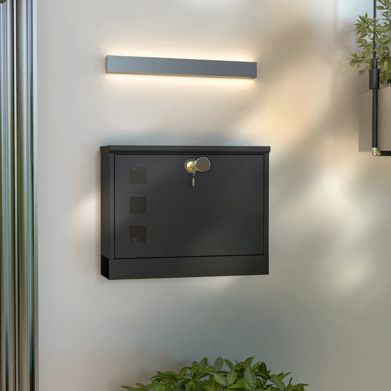 Weatherproof Wall Mounted Mailbox with Two Keys