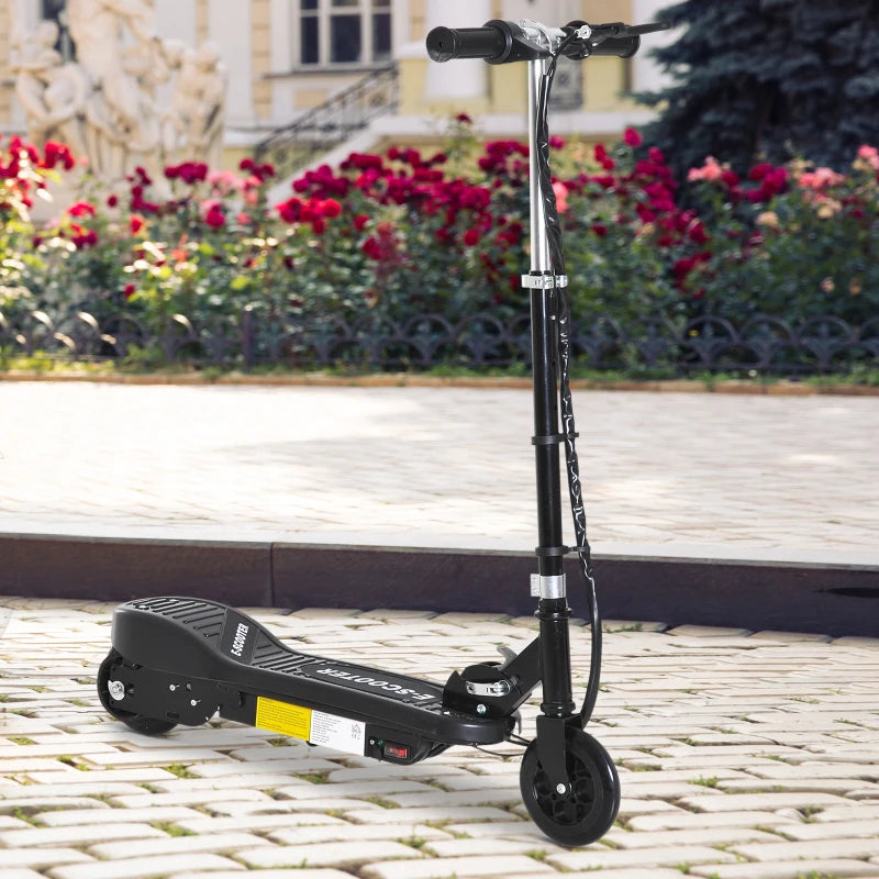 Folding Electric Scooter for Kids Ages 7 to 14 Black Ride On Toy