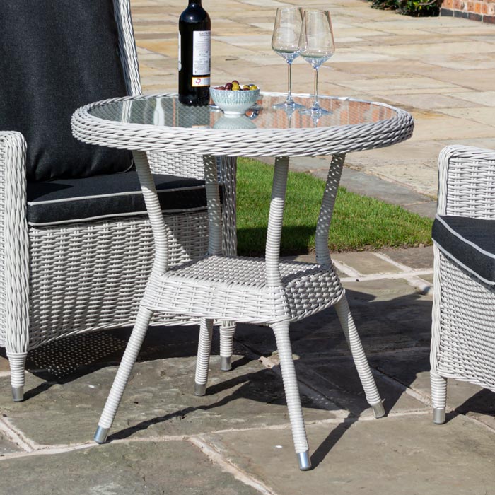 3 Piece Grey Bistro Set - Outdoor Furniture