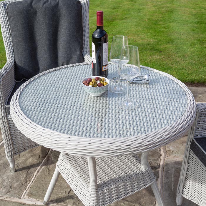 3 Piece Grey Bistro Set - Outdoor Furniture