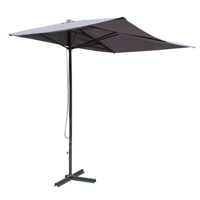Grey Half Parasol - 2380 x 2480 x 1480mm