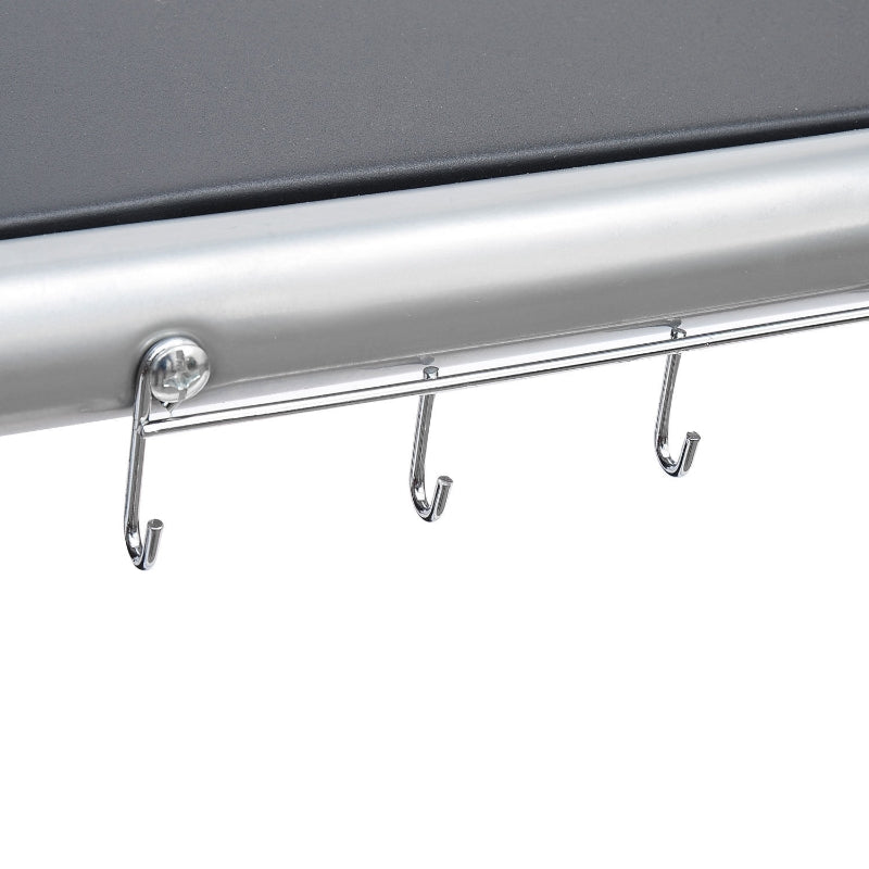 Portable Black Charcoal BBQ Grill with Wheels