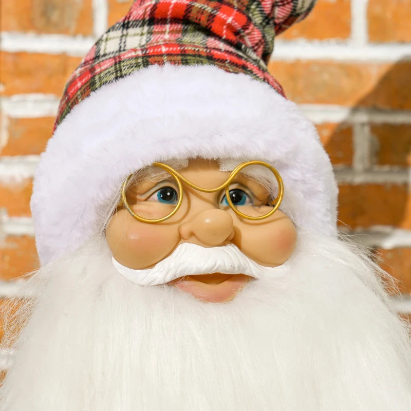 4'3" Animated Santa Claus Figure with Sound & Lights - Festive Red & Green Holiday Decoration for Christmas