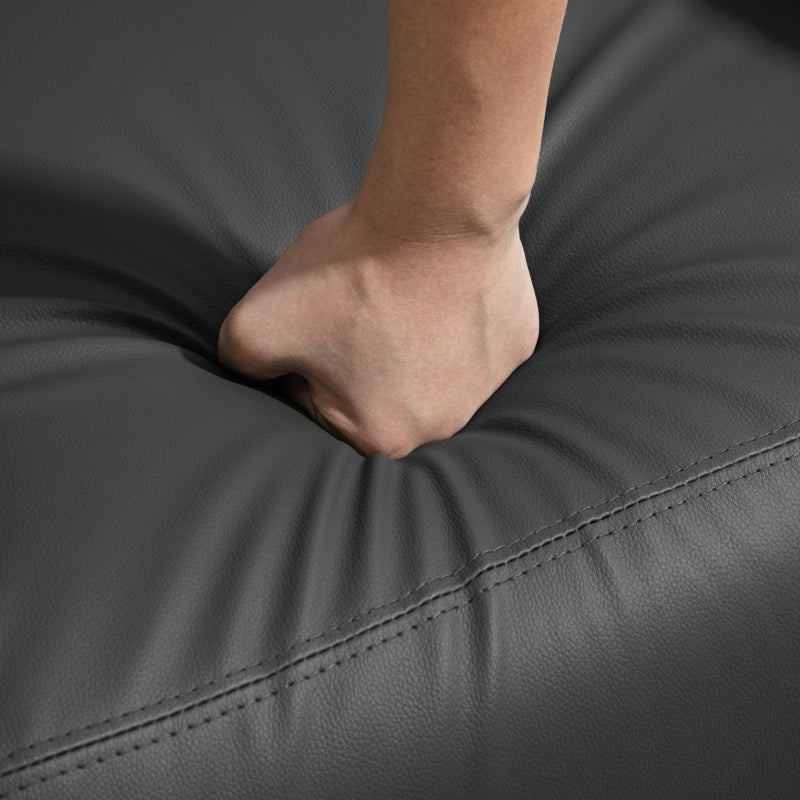 Massage Recliner Armchair in Faux Leather with Adjustable Leg Rest and Side Pocket for Living Room