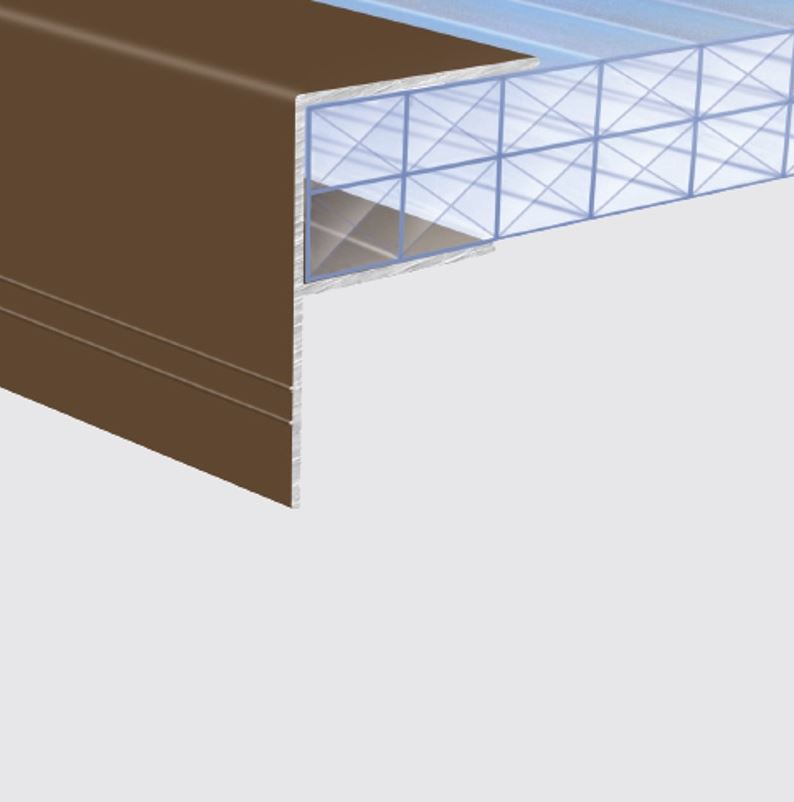 PVC F-Section For Polycarbonate Sheets