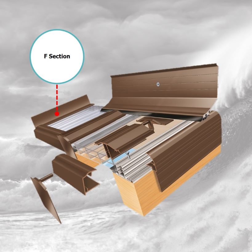 PVC F-Section For Polycarbonate Sheets