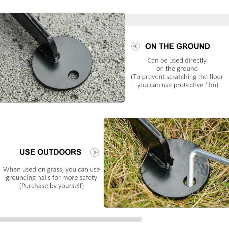 Steel Hanging Hammock Chair Stand - Black