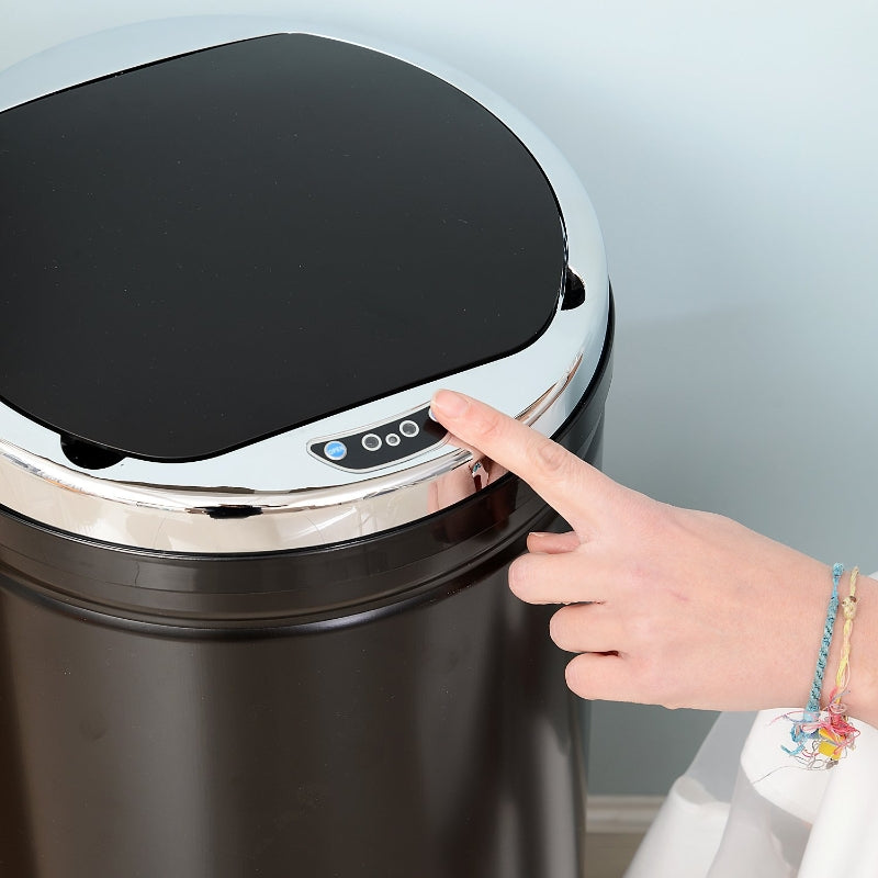 Black Sensor Kitchen Bin