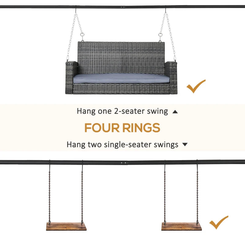 Black Steel Frame Swing Seat Stand