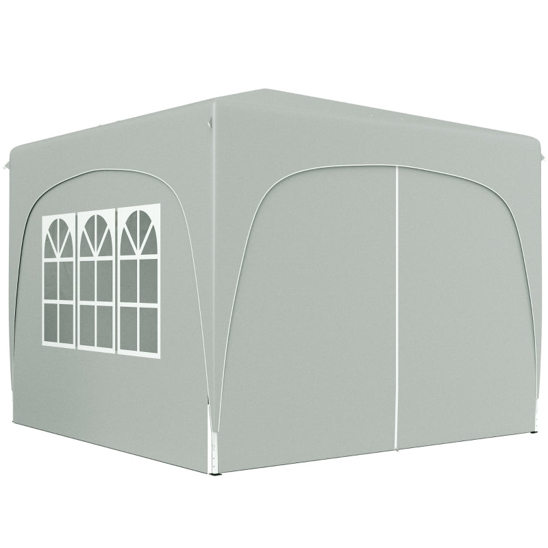 Light Grey 3x3m Pop-Up Gazebo with Accessories