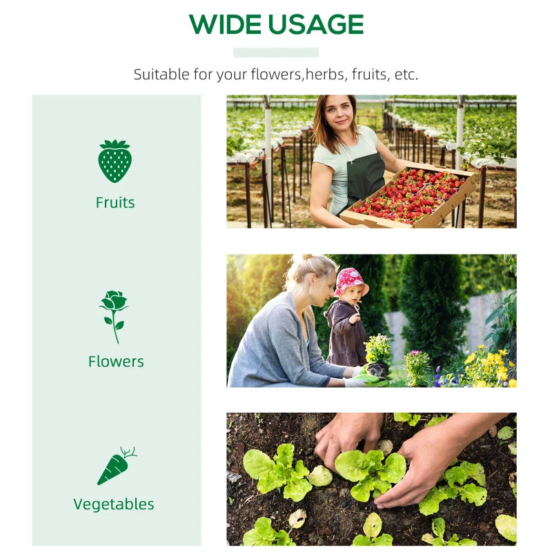 Green Outdoor Plant Grow House with Observation Windows, 180 x 60 x 60 cm