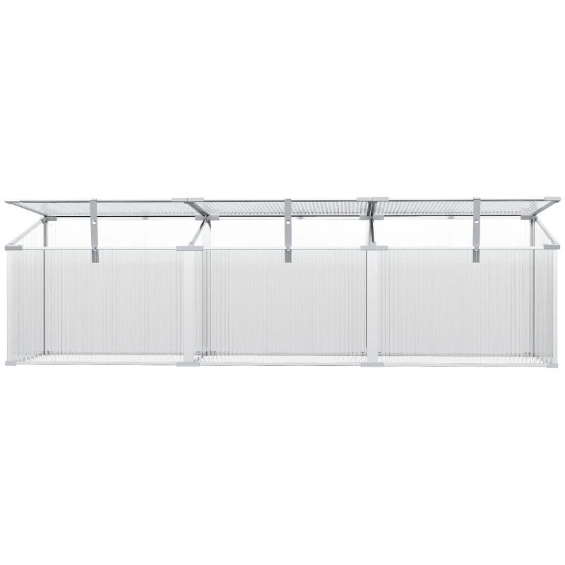 Green Polycarbonate Raised Bed Greenhouse 180x51x51cm