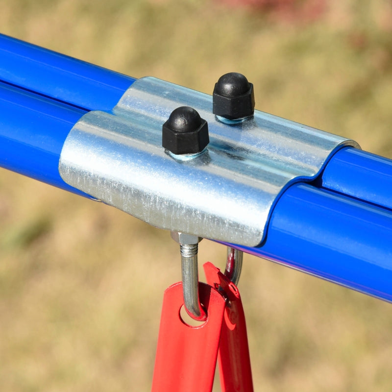 Blue Baby Garden Swing with Safety Harness for Ages 6-36 Months