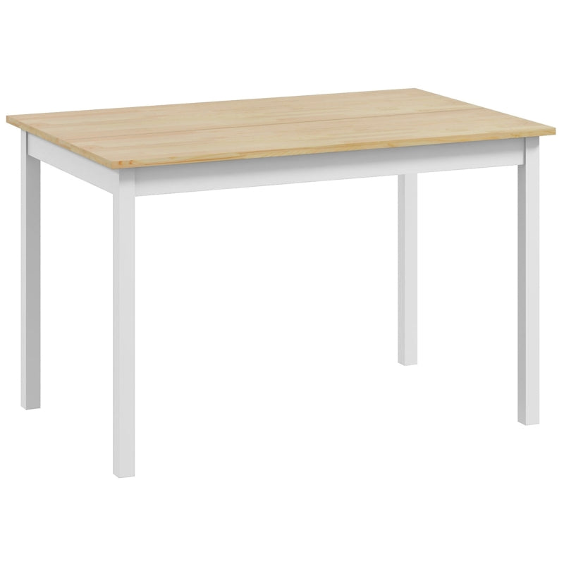 Rustic Four-Seater Farmhouse-Style Wooden Dining Table - Perfect for Family Meals and Country Decor