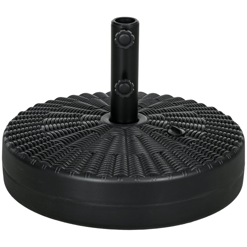 Black Rattan-Effect Parasol Base - 29kg
