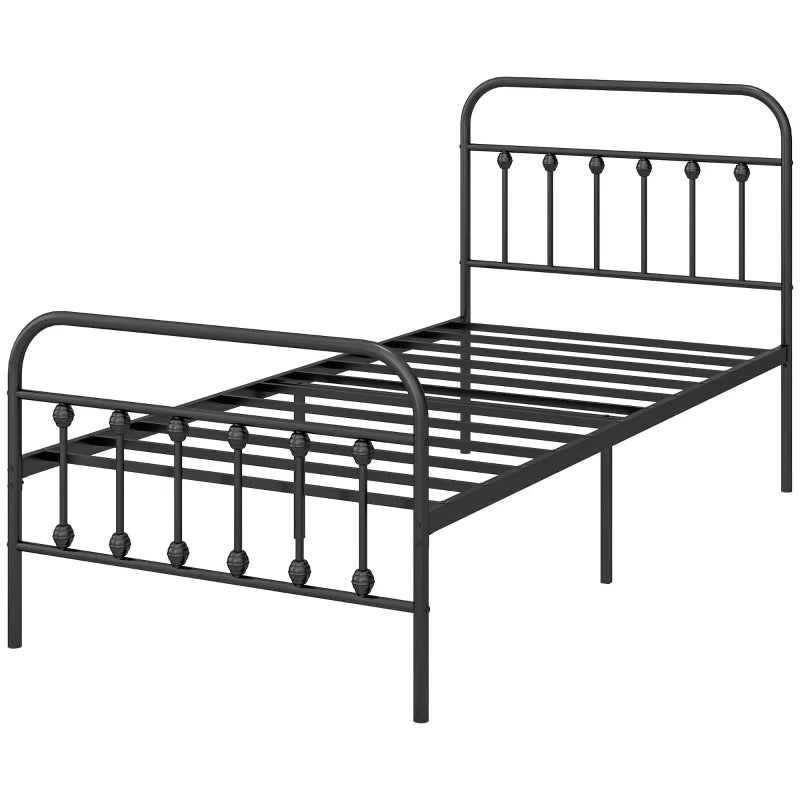 Minimalistic Black Metal Bed Frame - Stylish, Durable, Modern Design for Twin, Full, Queen, King Size Beds