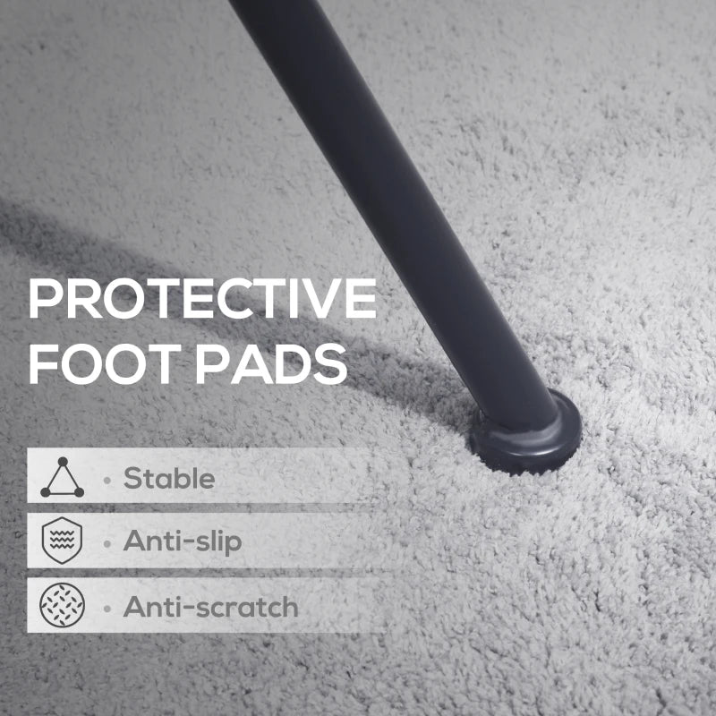 Dark Grey Metal Round Garden Bistro Table - 60cm