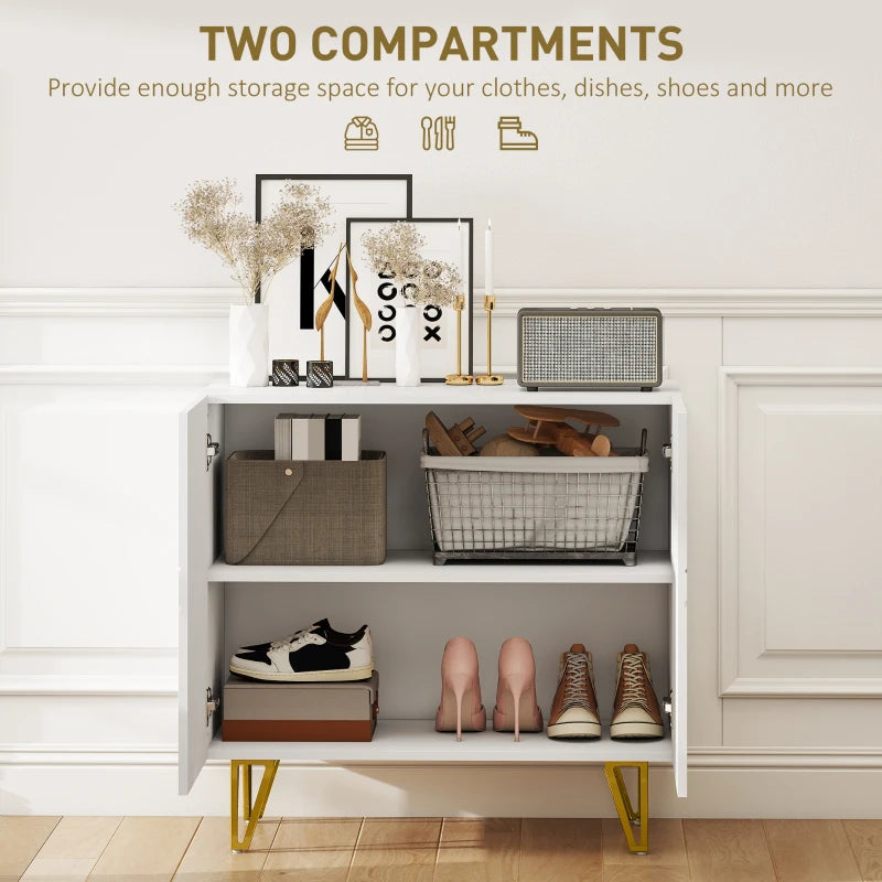 Modern High Gloss White Sideboard with Hairpin Legs for Stylish Home Storage