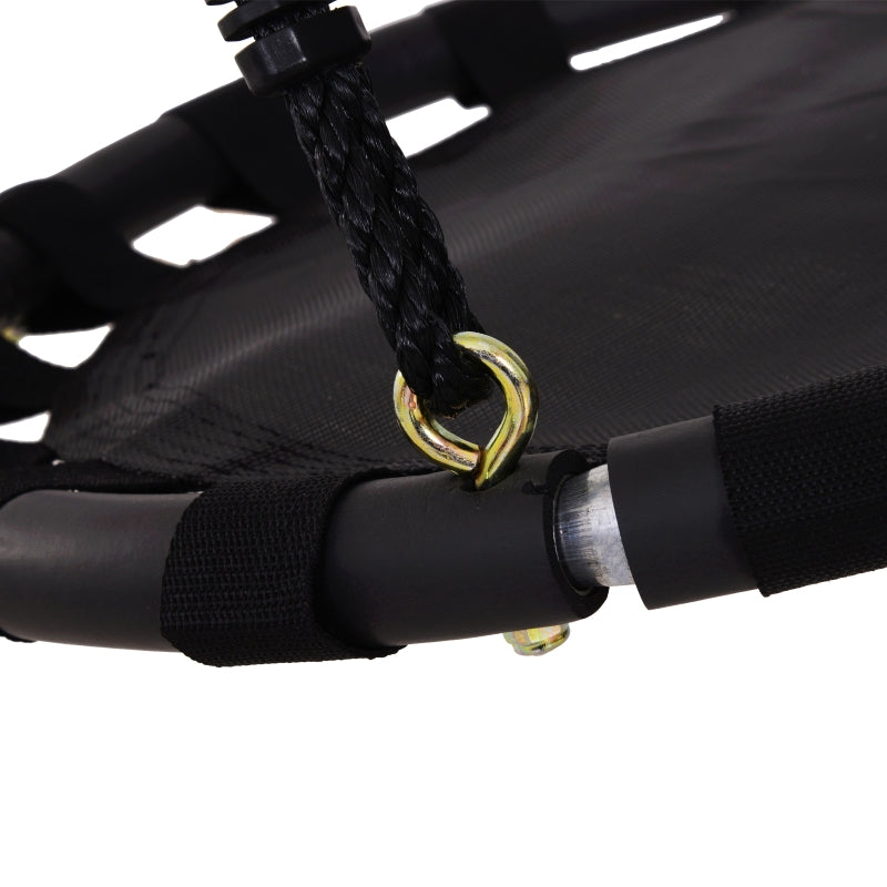 Black Kids Nest Swing Seat - 23.5 Inch Round Hanging Tree Toy