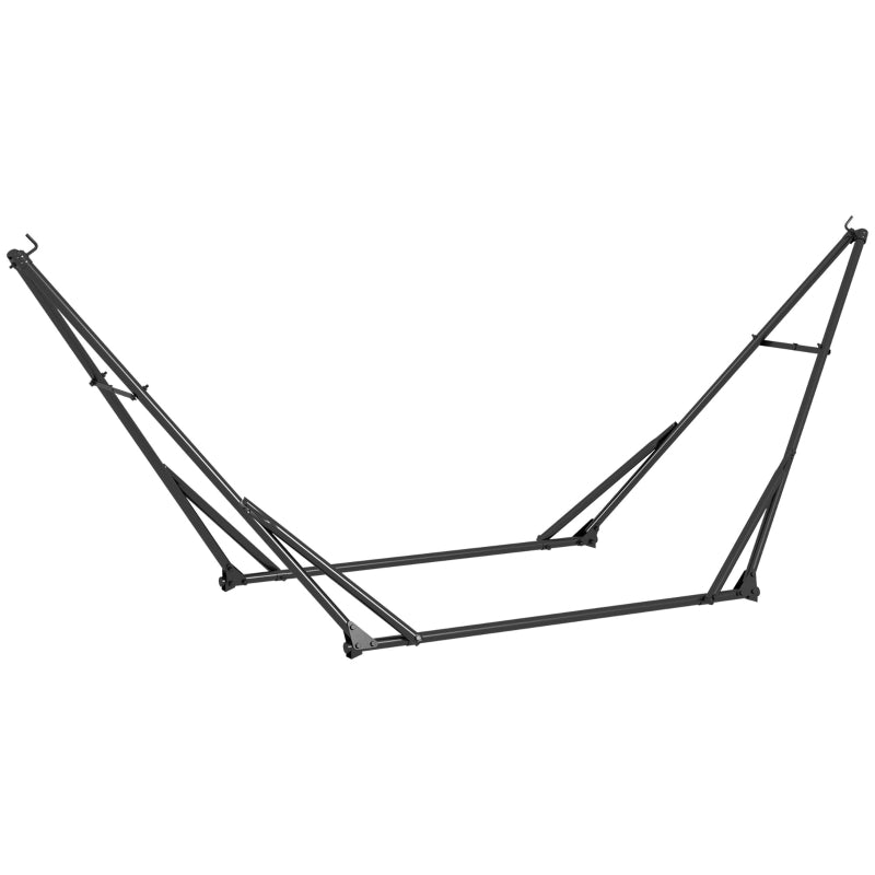Portable Black Hammock Stand with Net, Carry Bag - 120kg Capacity