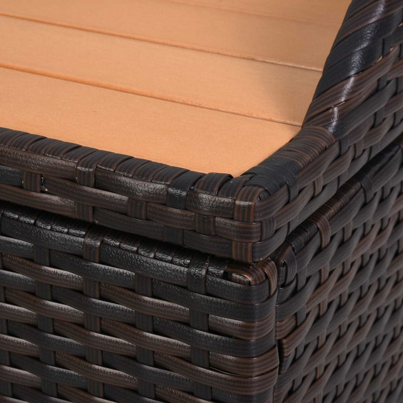 Rattan Storage Bench - Mixed Brown - 130 L