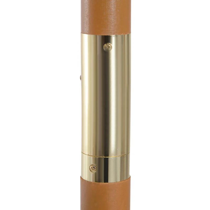 Black 3m Wooden Patio Umbrella with Pulley Mechanism