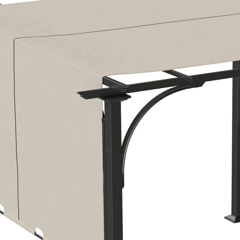 3m x 3m Outdoor Retractable Pergola - Beige