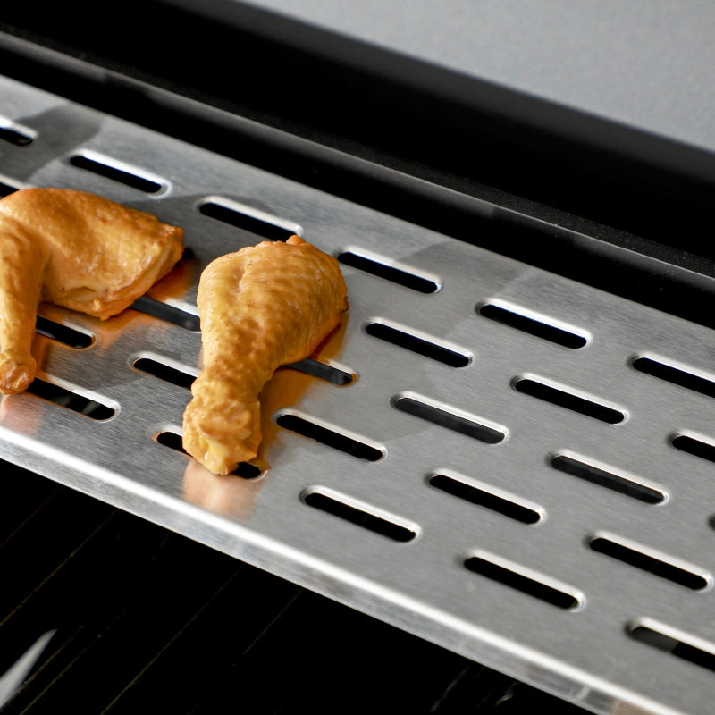 15kW Deluxe Gas BBQ with Grill, Plancha, Side Burner - Black