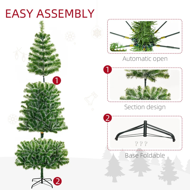 7FT Artificial Christmas Tree with Metal Stand - Perfect Indoor Holiday Decoration & Xmas Gift - Lush Branch Tips