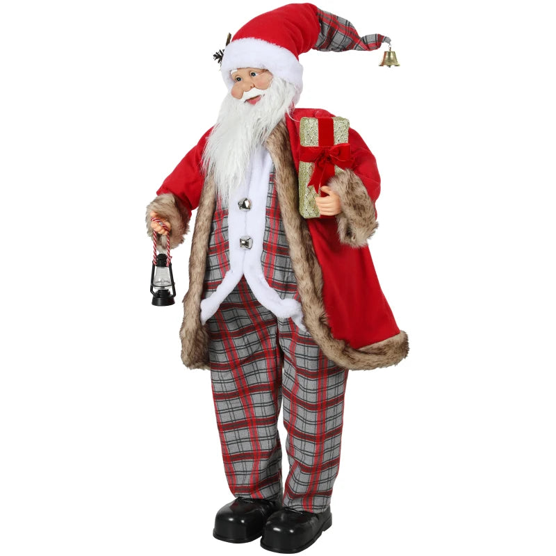 4'6" Animated Santa Claus Figure with Sound - Festive Holiday Decoration in Red - Perfect for Christmas Cheer