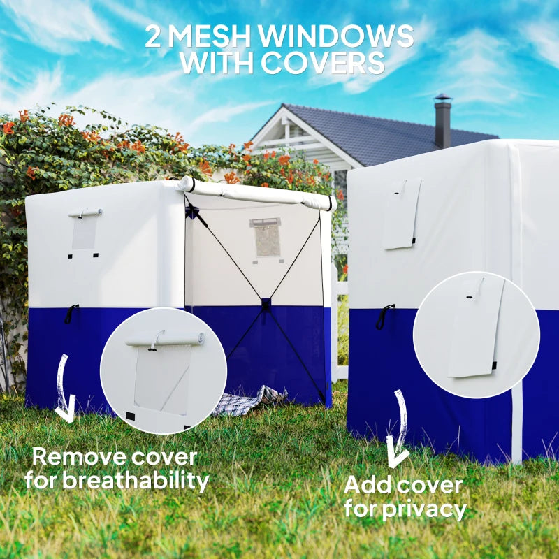 2x2m Dark Blue Pop-Up Gazebo with Accessories - Portable Outdoor Canopy