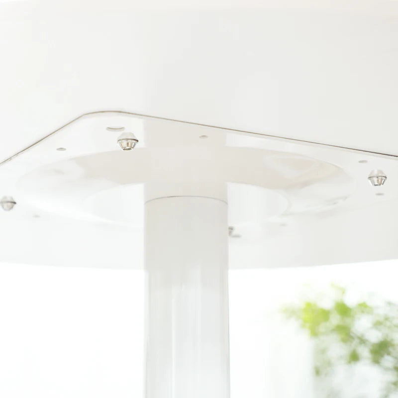 Minimalistic White Dining Table for Two - 75H x Φ70cm Modern Design Perfect for Small Spaces