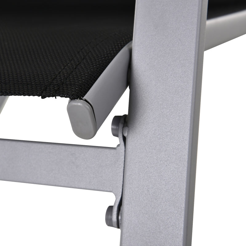 Black High Back Rocking Sun Lounger Chair for Garden Patio